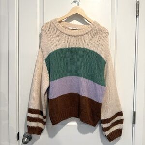 Lush Multicolor Striped Sweater